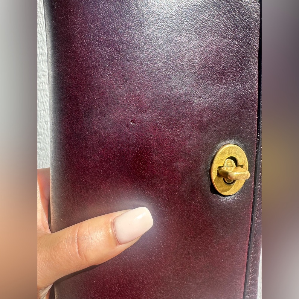 Vintage Coach Dinky in Burgundy! Made in NYC! - Picture 6 of 9
